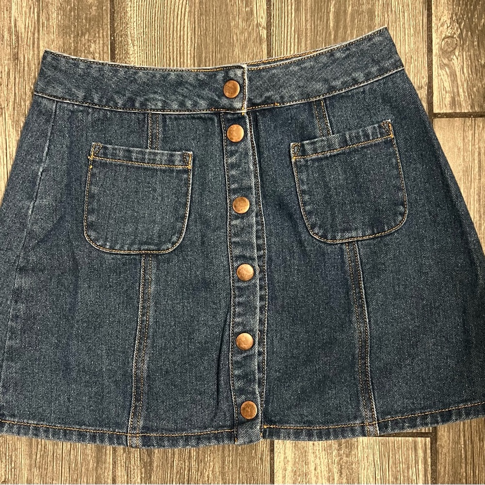Vintage y2k bullhead women’s 27 denim mini skirt